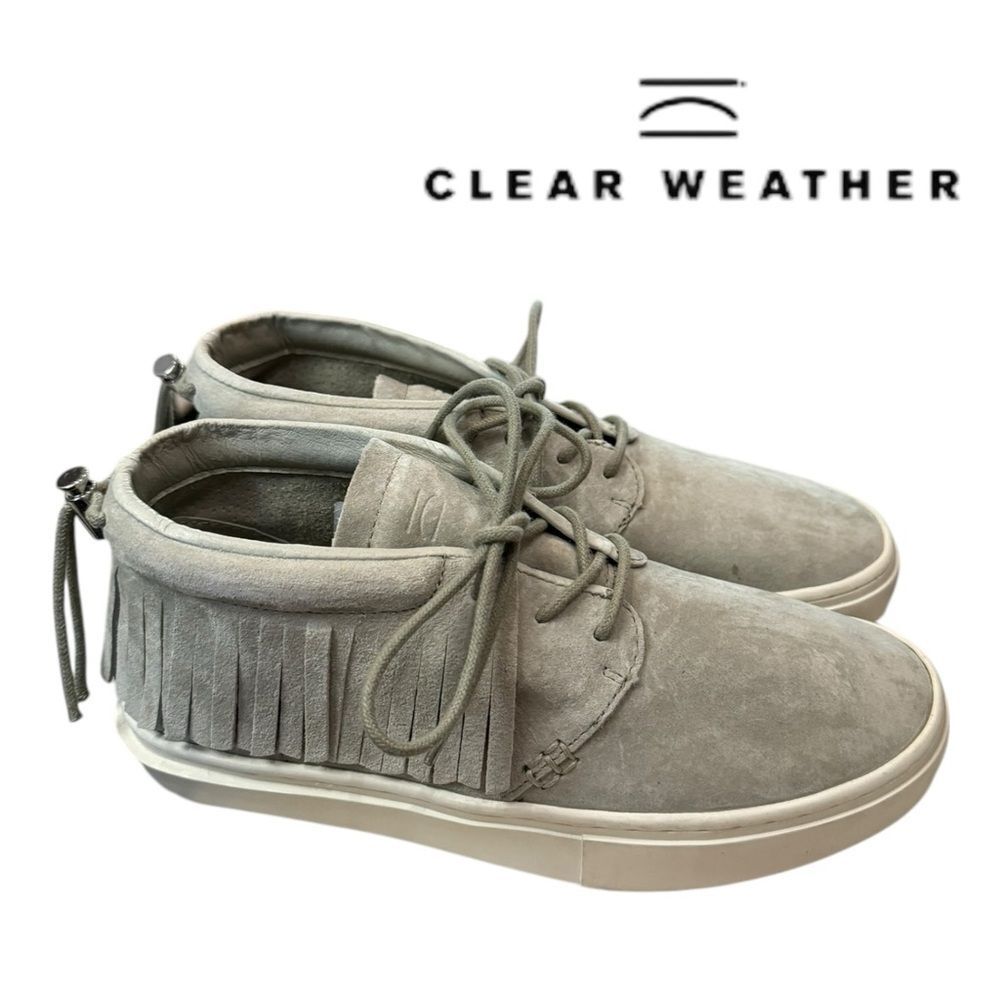 NEW CLEARWEATHER Unisex Men's Women's Elm One-O-One Gray Suede Sneakers 7.5 9